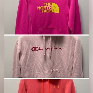 🆓 🚢 3 pieces Pinky Bundle (The North Face, UnderArmor, Champion)